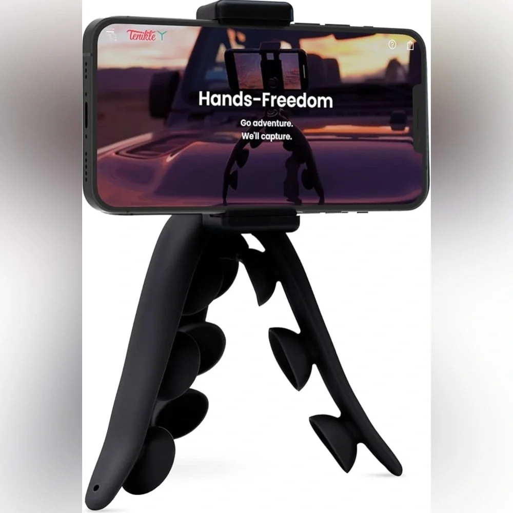 Black Tenikle® - Flexible Tentacle Tripod for Mobile Phone & Action Camera GoPro